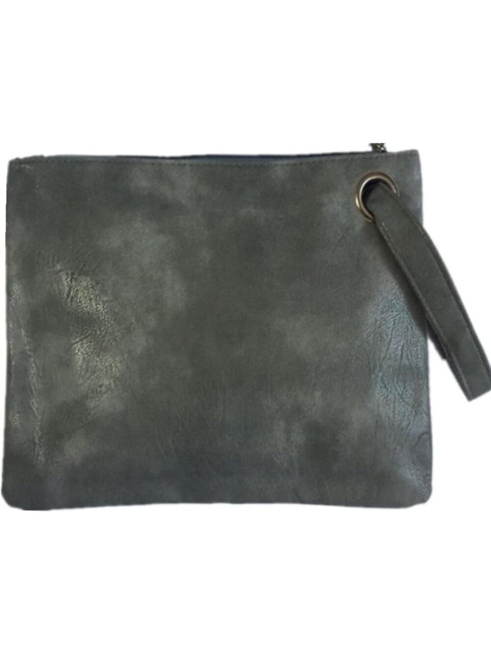 Women's Gray Black Evening Clutch Purse Envelope Zipper Handbag Shoulder Bag